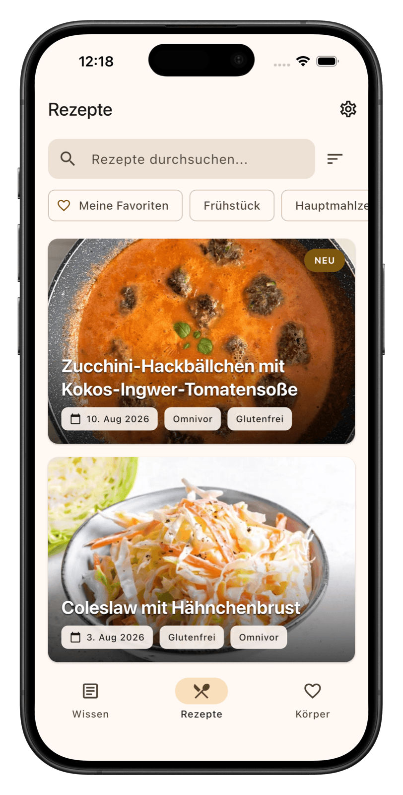Personalisierte Rezepte